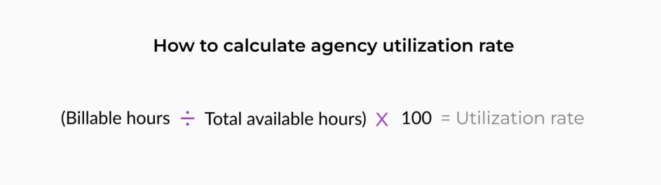 How to calculate agency utilization rate